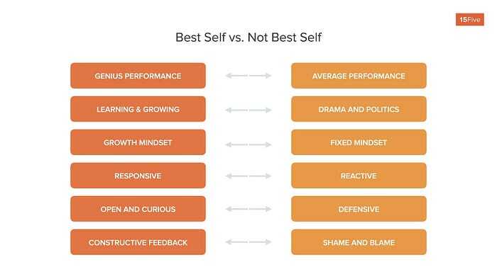 Best Self vs Not Best Self graph